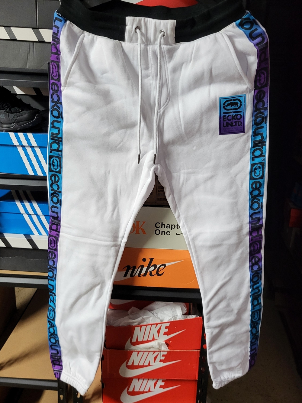 *NEW* Ecko Unltd Sweatpants Side Logo Tape Fleece Jogger Size Men’s Small